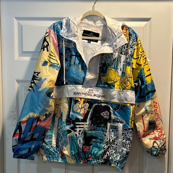 Members Only Other - Members Only x Basquiat Hooded Nylon Pullover Windbreaker Jacket M